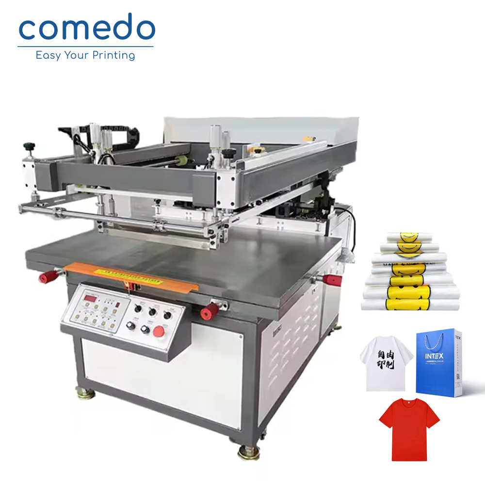 High accuracy semi-auto oblique Arm Serigraphy flat screen printing machine KMD6090