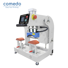 Comedo double station pneumatic hat heat press 8x14cm