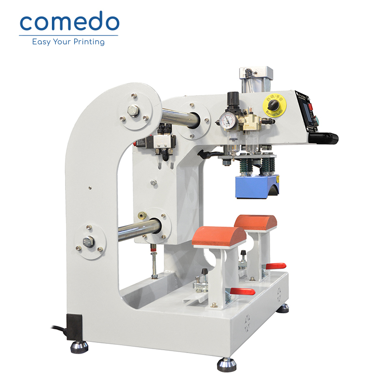 Comedo double station pneumatic hat heat press 8x14cm