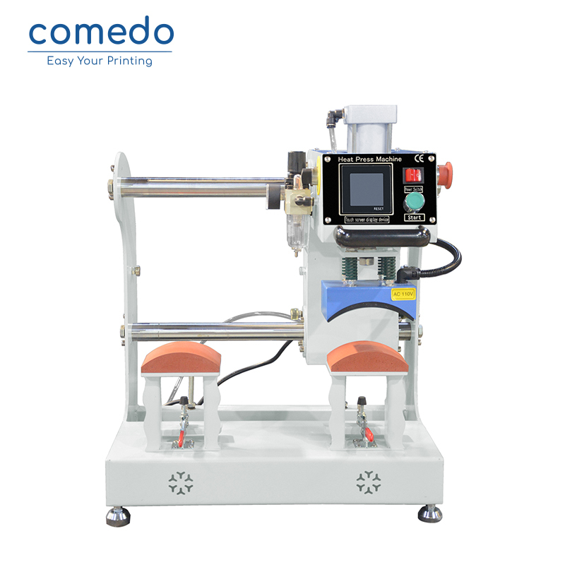 Comedo double station pneumatic hat heat press 8x14cm