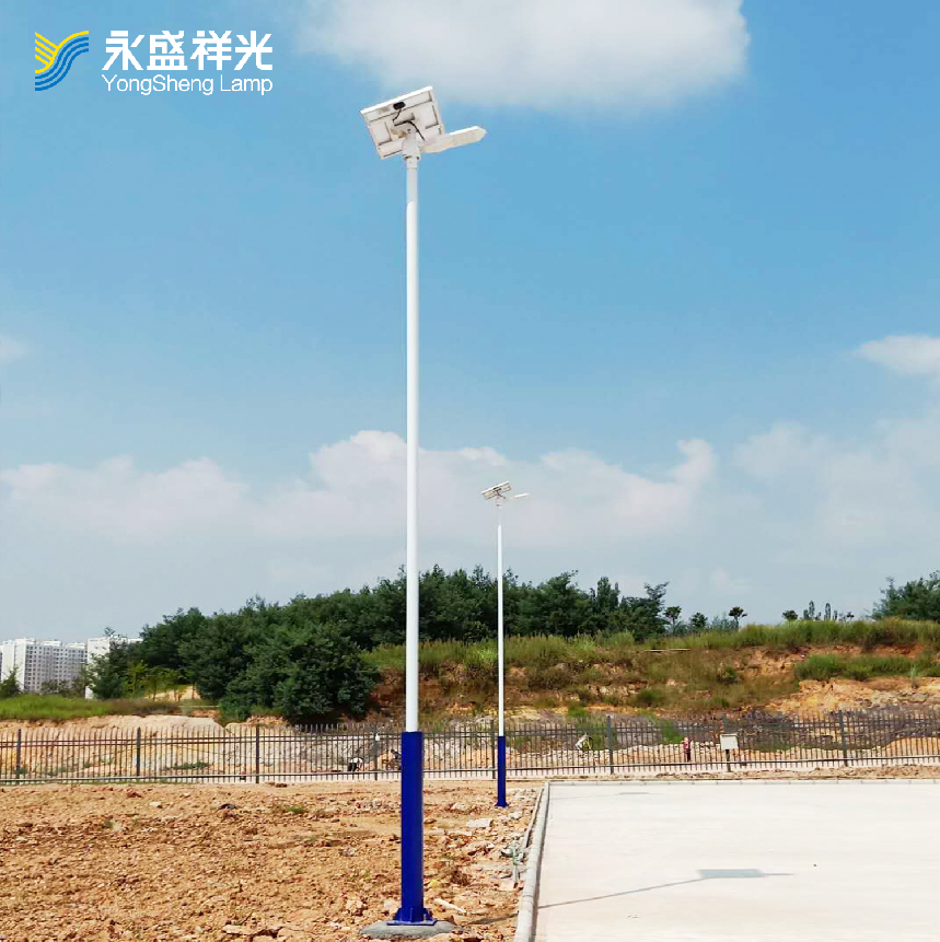 Factory direct sale solar street light, IP65 with pole Q235 steel road solar lamp post for rural area country road