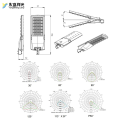 300w SMD LED street lamp for outdoor road lighting IP65 waterproof high quality aluminum modular type