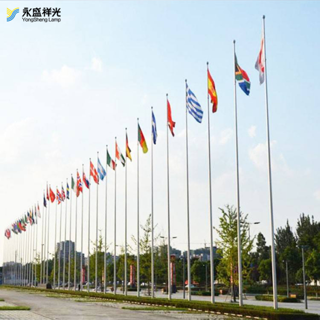 High quality Automatic Raise Stainless Steel Tapered Flag Pole with Customizable Height and Thickness for Outdoor Flags
