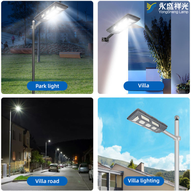 Wholesales solar street light 300w 500w 1000w integrated solar street lamp all in one for community outdoor road lighting IP65