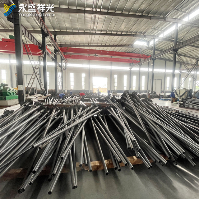 Factory direct sale solar street light, IP65 with pole Q235 steel road solar lamp post for rural area country road