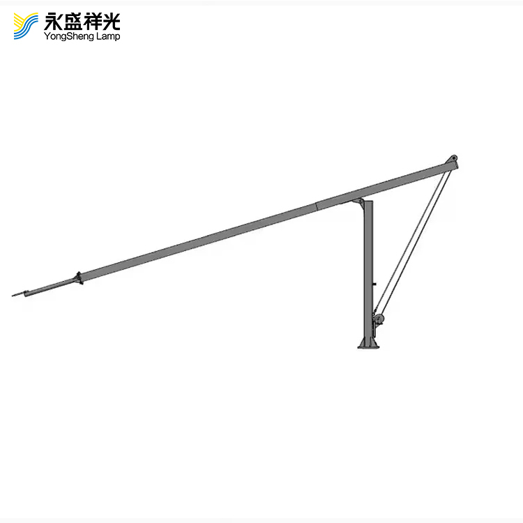 Manufacturer Customized 8m 10m 12m 15m Hot Dip Galvanized Steel Outdoor Lamp Pole Mid Hinge Folding Street Light Pole