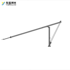 Manufacturer Customized 8m 10m 12m 15m Hot Dip Galvanized Steel Outdoor Lamp Pole Mid Hinge Folding Street Light Pole