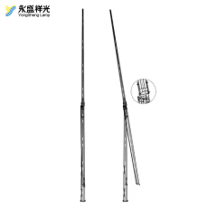 Manufacturer Customized 8m 10m 12m 15m Hot Dip Galvanized Steel Outdoor Lamp Pole Mid Hinge Folding Street Light Pole