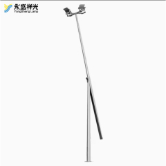 Manufacturer Customized 8m 10m 12m 15m Hot Dip Galvanized Steel Outdoor Lamp Pole Mid Hinge Folding Street Light Pole