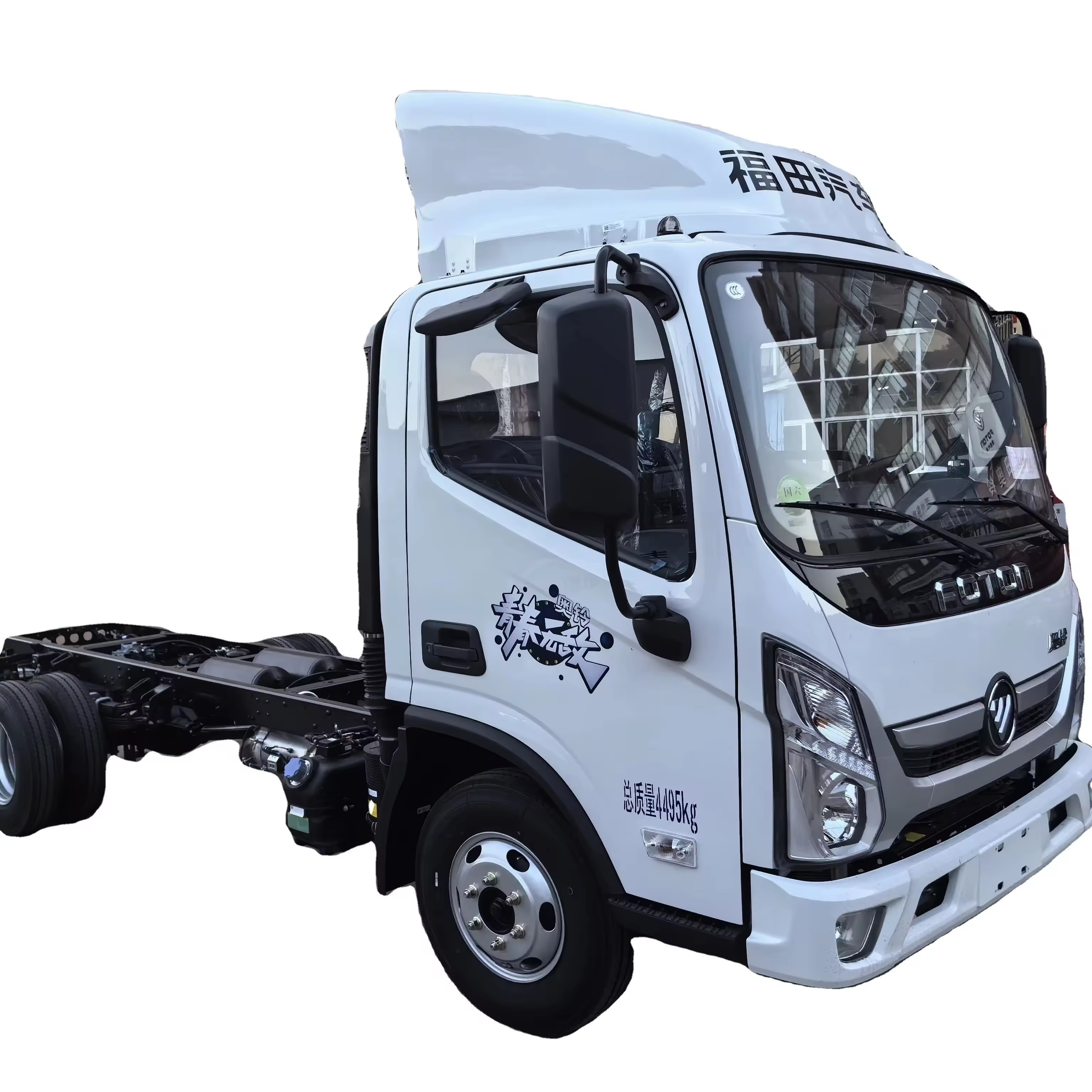 2023 hot selling Foton Ollin box truck Youth Invincible Edition 145 horsepower 4.14 meters single row light truck for Foton