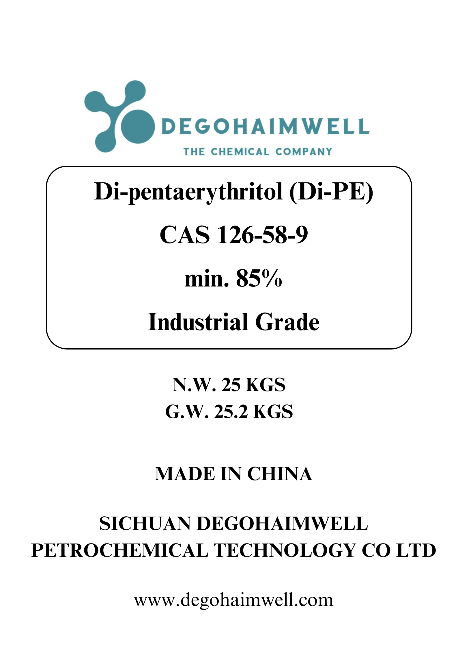 Di-pentaerythritol | min. 85%/90% | CAS 126-58-9 | For resins, lubricants, antioxidants, paint, desiccants and adhesives