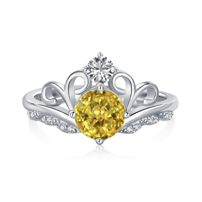 3ct Queen's five-color ring