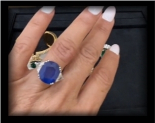 Colored Moissanite Ring/Ring Holder (Custom)