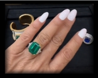 Colored Moissanite Ring/Ring Holder (Custom)