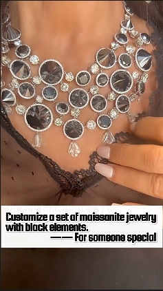 Black Beauty Moissanite Necklace (Custom)