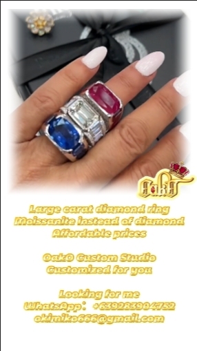 Colored Moissanite Ring (custom)