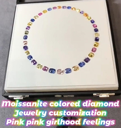 1ct/ct/3ct/4ct/5ct Color Moissanite Bracelet (custom)