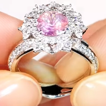 Pink Sunflower Ring (Custom)