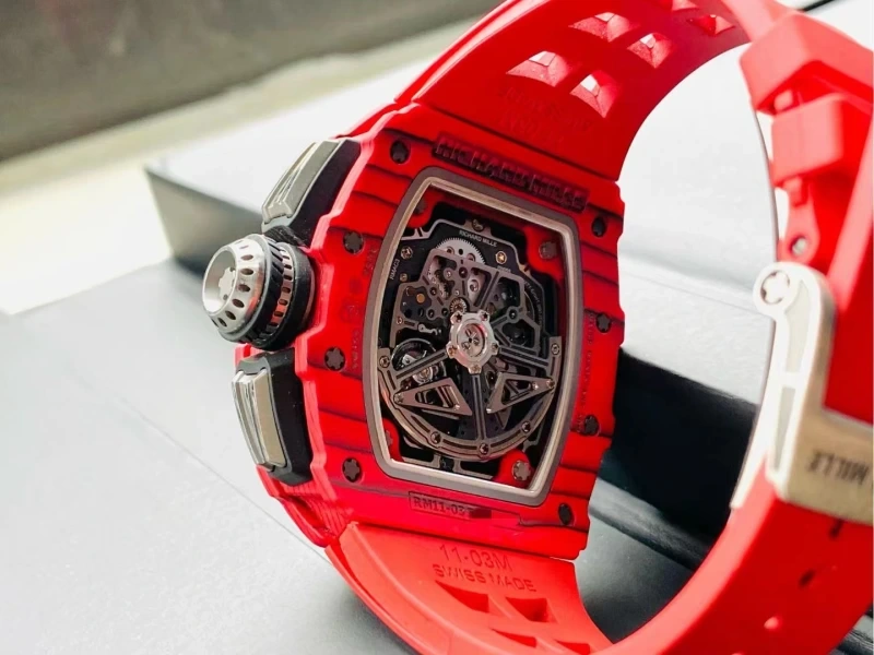 Richard Mille RM 011 11-03 Red Carbon TPT Skeleton Dial 49 mm Automatic Watch