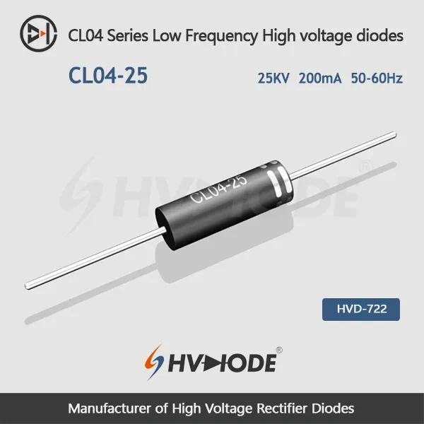 CL04-25 Low Frequency High voltage diode 25KV 200mA