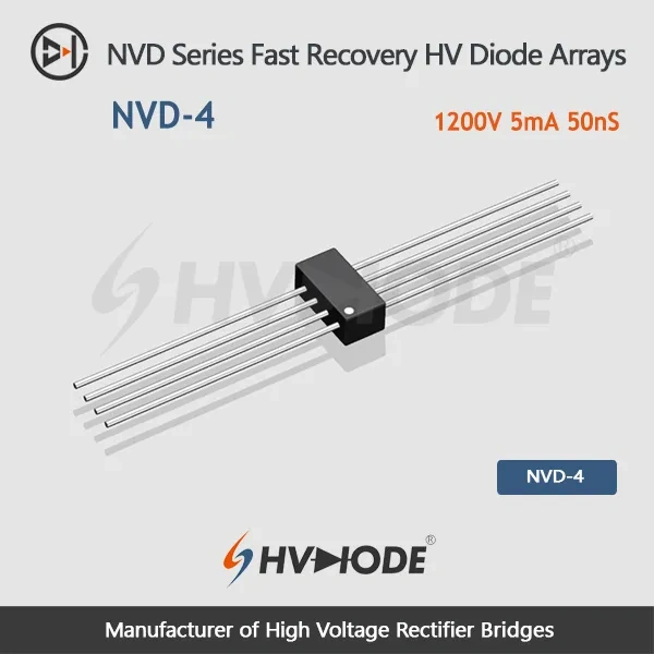 NVD-4 Fast recovery high voltage diode arrays 1.2KV 5mA 50nS