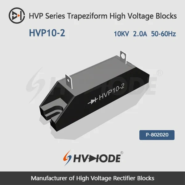 HVP10-2 Trapeziform High Voltage Rectifier Blocks 10KV 2A  50-60Hz