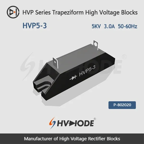 HVP5-3 Trapeziform High Voltage Rectifier Blocks 5KV 3A  50-60Hz