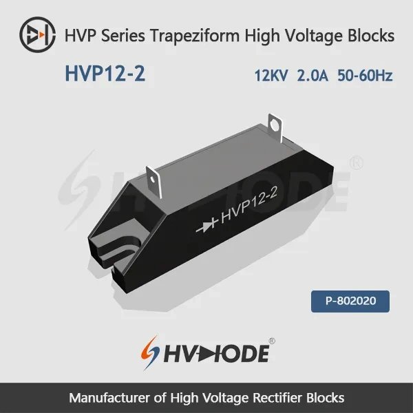 HVP12-2 Trapeziform High Voltage Rectifier Blocks 12KV 2A  50-60Hz
