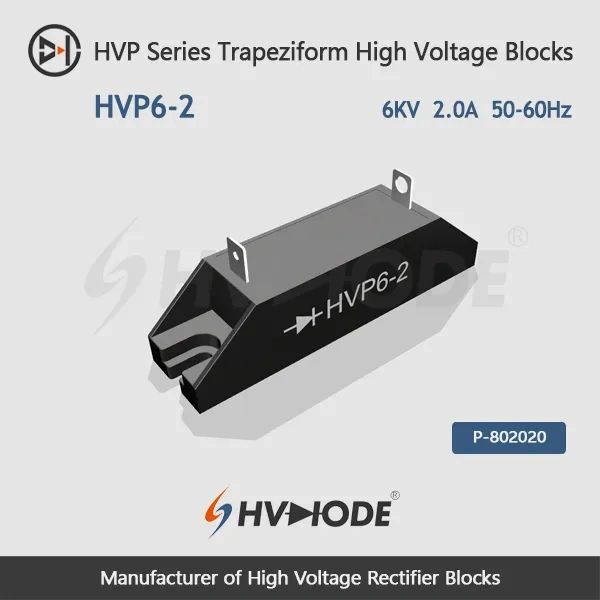 HVP6-2 Trapeziform High Voltage Rectifier Blocks 6KV 2A  50-60Hz