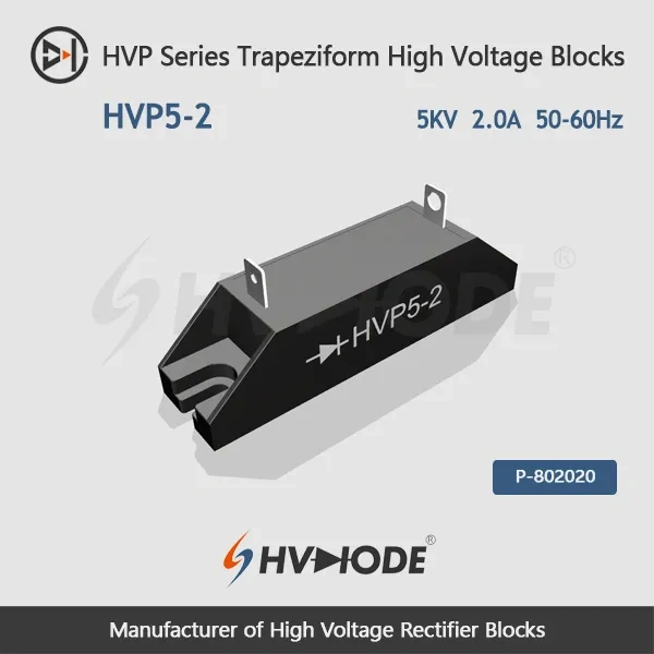 HVP5-2 Trapeziform High Voltage Rectifier Blocks 5KV 2A  50-60Hz