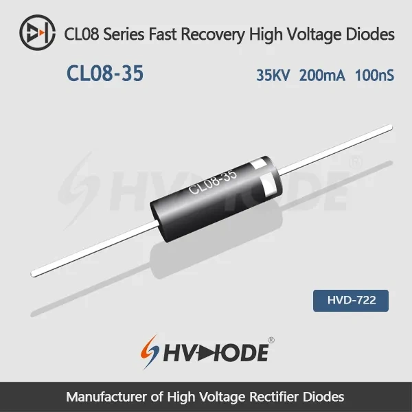CL08-35 Fast Recovery High Voltage Diode 35KV 200mA 100nS