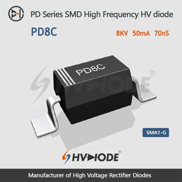 PD8C SMD High Voltage Diode 8KV 50mA 70nS
