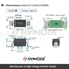 PD8H 贴片高压二极管 8KV 200mA 75nS