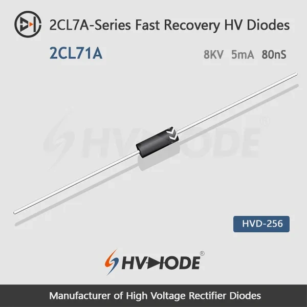 2CL71A Fast Recovery High Voltage Diode 8KV 5mA 80nS