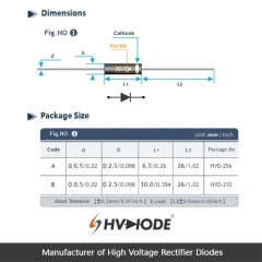 2CL70A 快恢复高压二极管 6KV 5mA 80nS