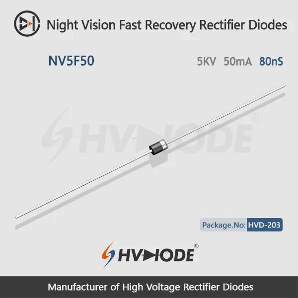 NVF-Series Fast recovery high voltage diodes (2~5KV; 20~50mA; 80nS)