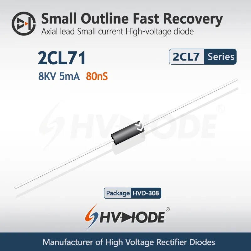 2CL71 Fast Recovery High Voltage Diode 8KV 5mA 80nS