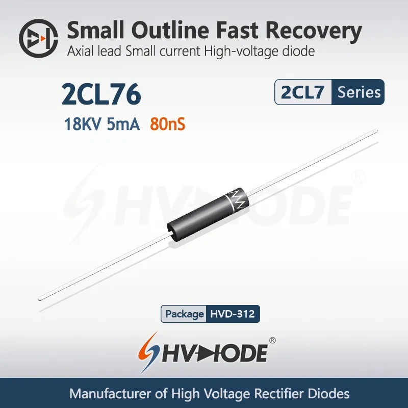 2CL76 Fast Recovery High Voltage Diode 18KV 5mA 80nS