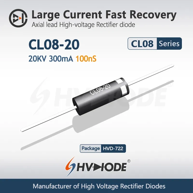 CL08-20 Fast Recovery High Voltage Diode 20KV 300mA 100nS