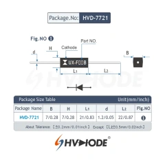 UX-Series Ultra Fast Recovery Axial lead High Voltage Diode