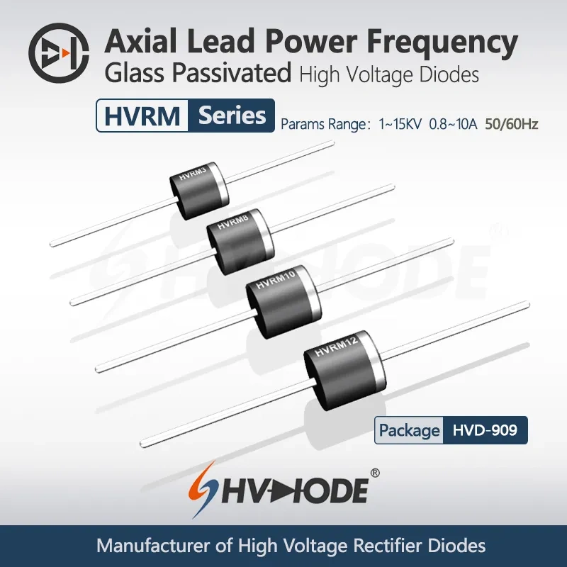 HVRM-Series Axial Lead  Power Frequency  Glass Passivated High Voltage Diodes