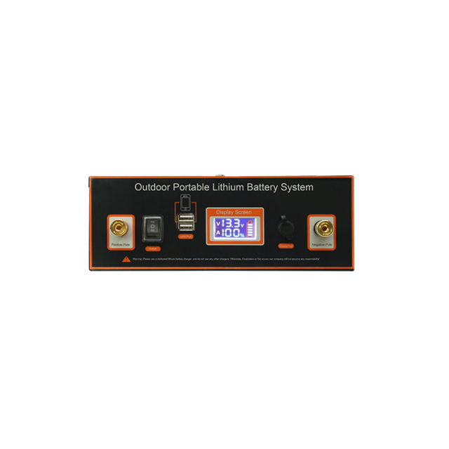 12.8V/25Ah-50Ah Portable Battery System With Solar Panel