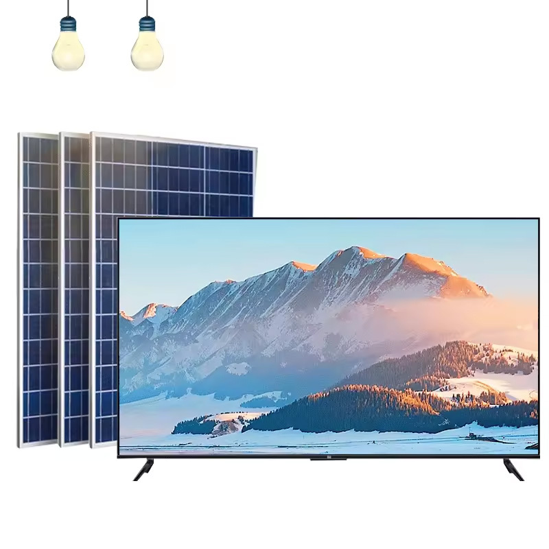 40” Full - HD Solar Smart TV Bundle: Includes Solar Panel and Rechargeable Battery