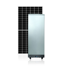 198L Solar Powered Ice Cube Maker/Freezer Kit Upright