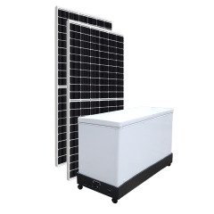 600L Solar Freezer with  Build-in UPS and BMS | Solar Powered Chest Refrigerator System