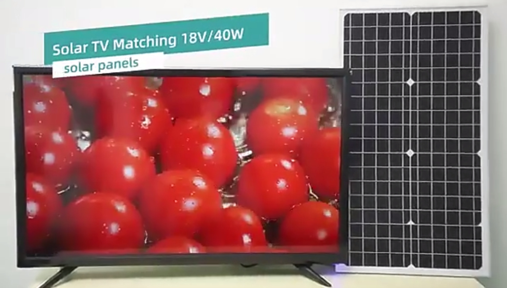 32-Inch Solar Powered Smart TV | Sun-Powered Rechargeable Battery TV  with 60W Solar Panel | Off-grid