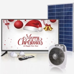 32-Inch Solar Powered Smart TV | Sun-Powered Rechargeable Battery TV  with 60W Solar Panel | Off-grid