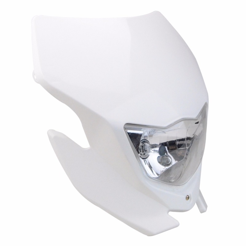 GOOFIT Motorcycle Headlight white H4 light 12V 35W Replacement For Super moto Dirt Bike Moter