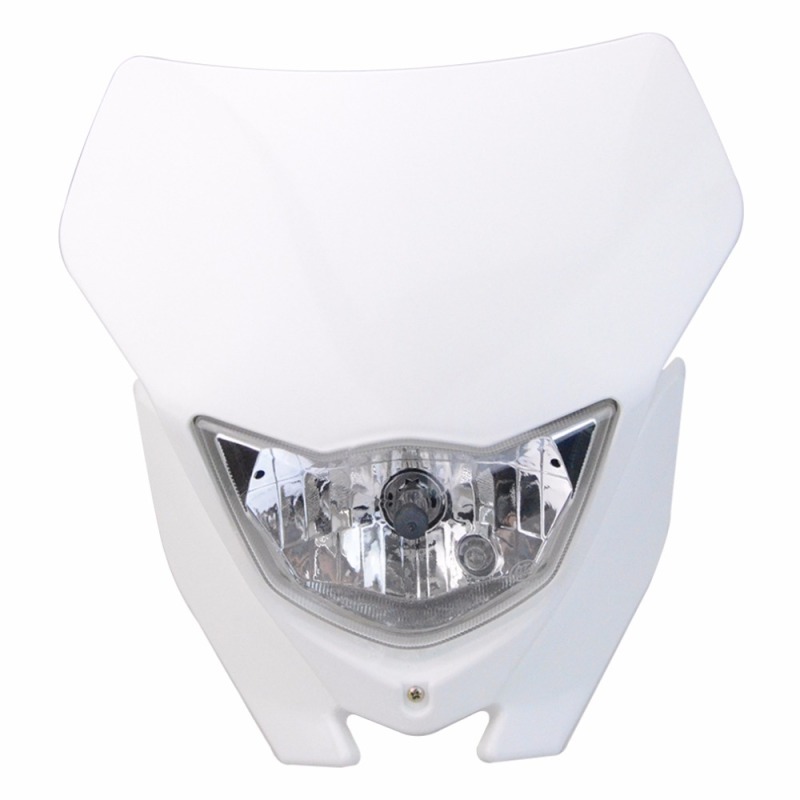 GOOFIT Motorcycle Headlight white H4 light 12V 35W Replacement For Super moto Dirt Bike Moter