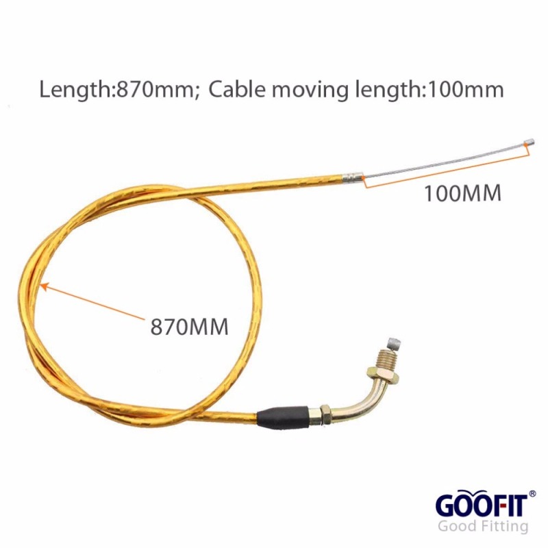 GOOFIT 34.25&quot; Throttle Cable with Laser Tube Replacement For 50cc 70cc 90cc 110cc 125cc Dirt Bike